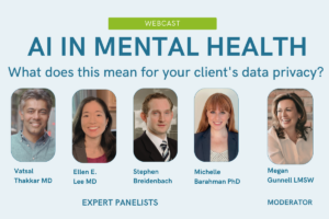 AI in mental health webinar expert panelists